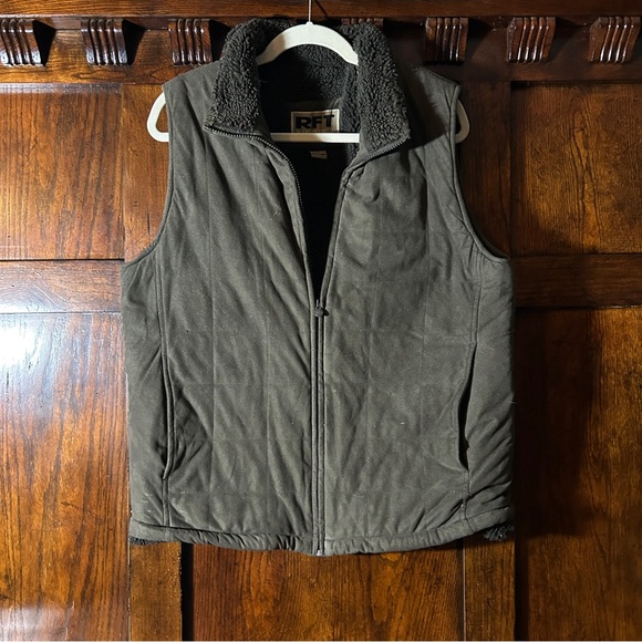 RAINFOREST Charcoal Sherpa-Lined Jacket Vest - Size M - Picture 1 of 3